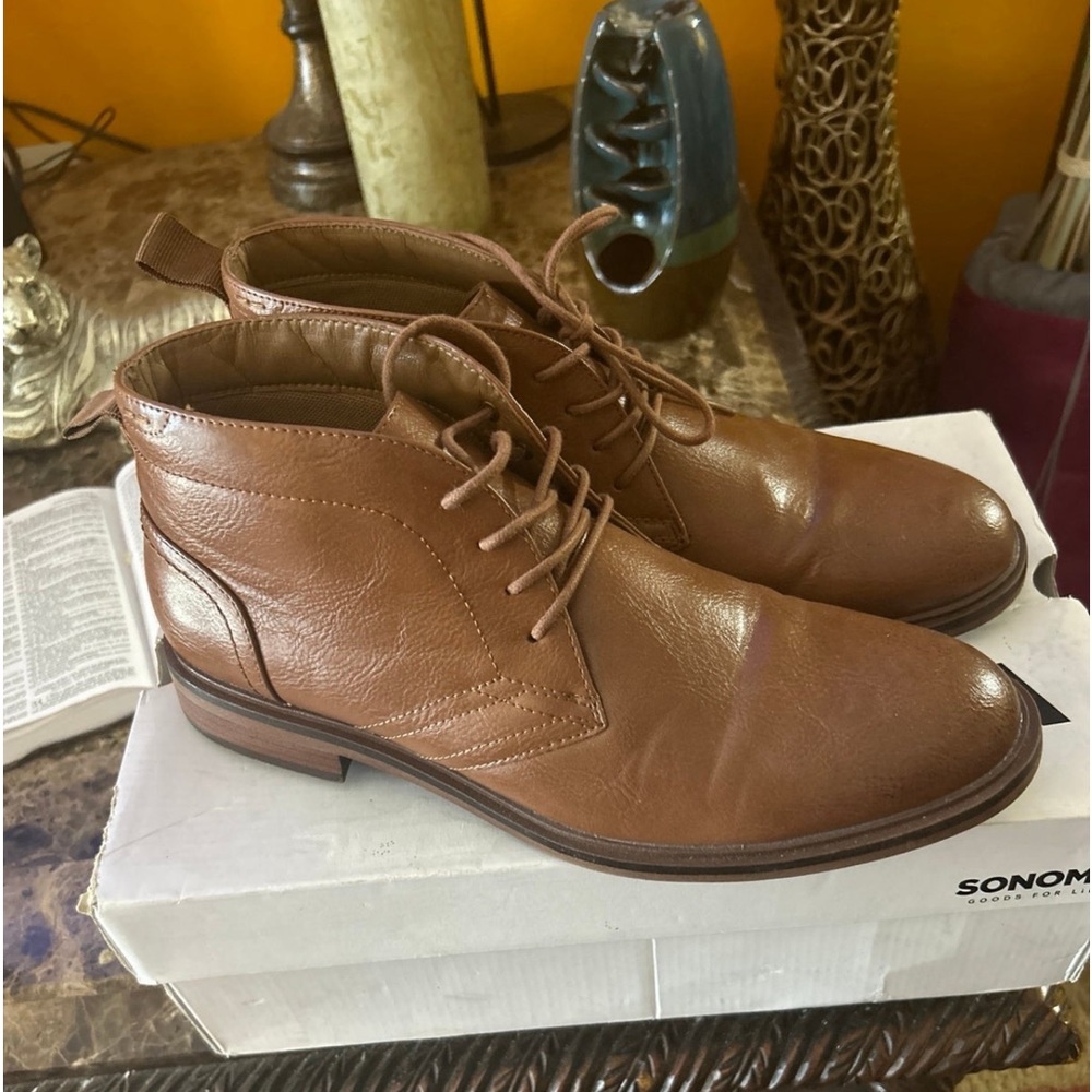 Sonoma Dress Shoes Cognac Worn Twice Mint condition